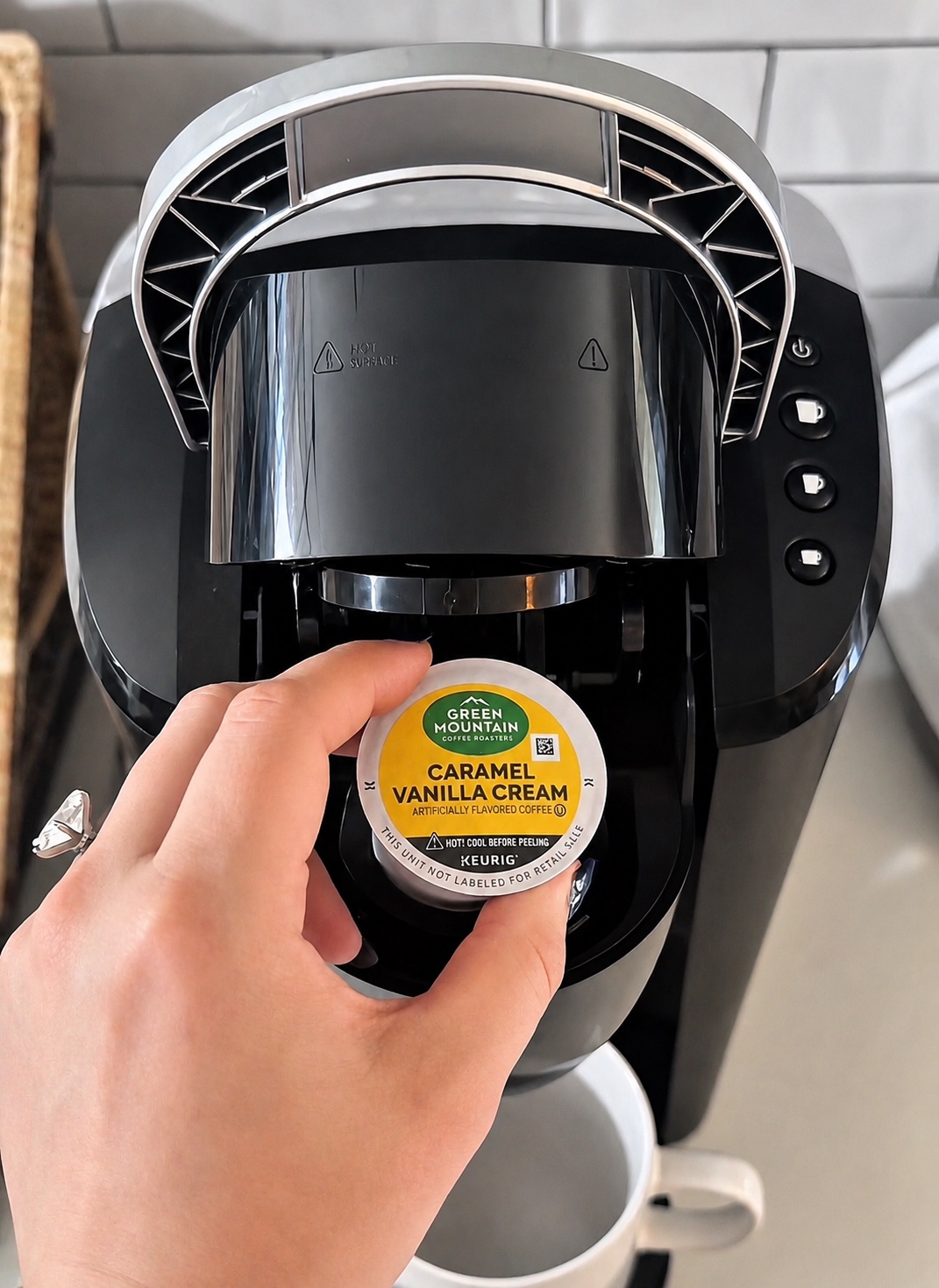 Brogan Chadwell UGC home product review — Green Mountain K-Cup coffee organizer lifestyle video